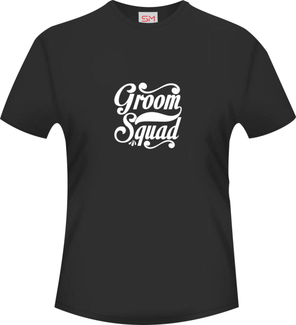Black-Round-Neck-Groom-Squad-Tee