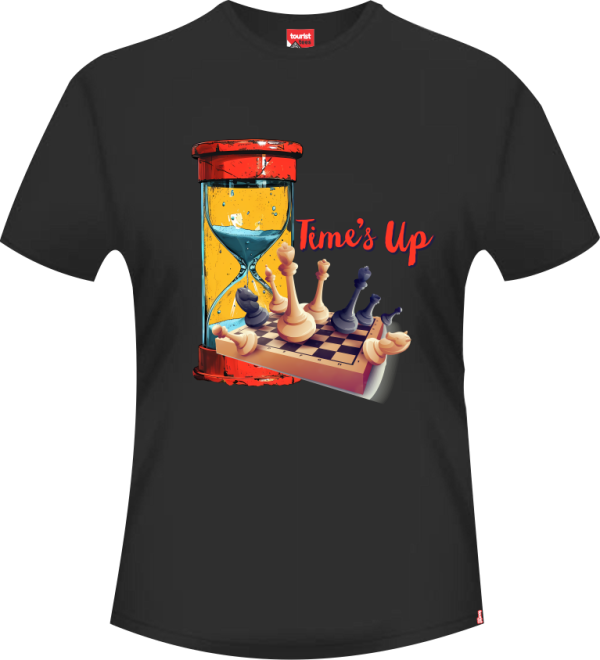 Black Round Neck - Time's Up Colour Time Is UpTee