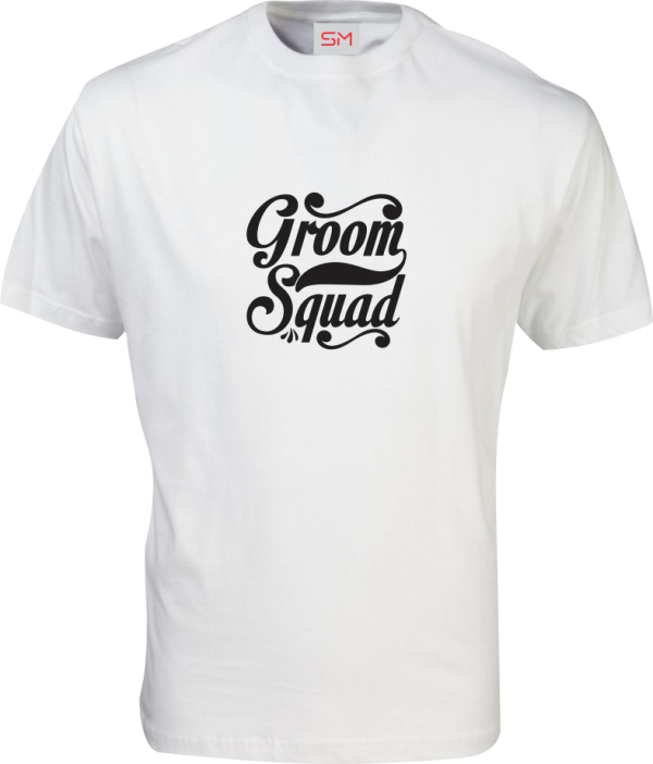 White-Round-Neck-Groom-Squad-Tee