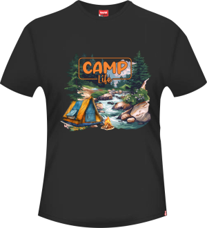 Black Round Neck - Camp Life Colour Camp Life