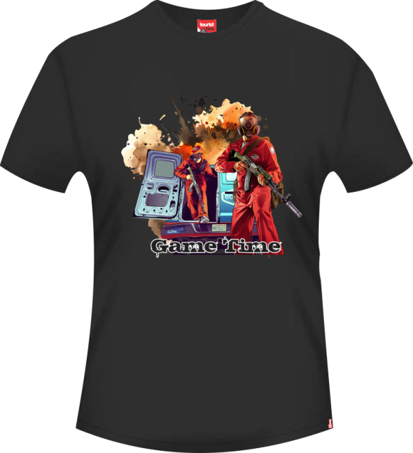 Black Round Neck - Game Time Colour Game Time