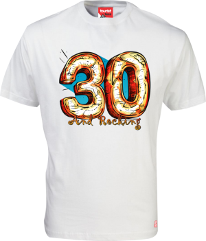White Round Neck - 30 Birthday Colour 30 Milestone